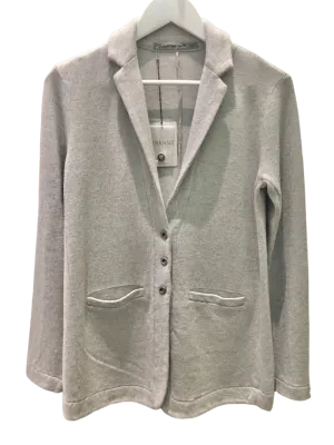 Transit Par Such Longline Blazer in Chalk