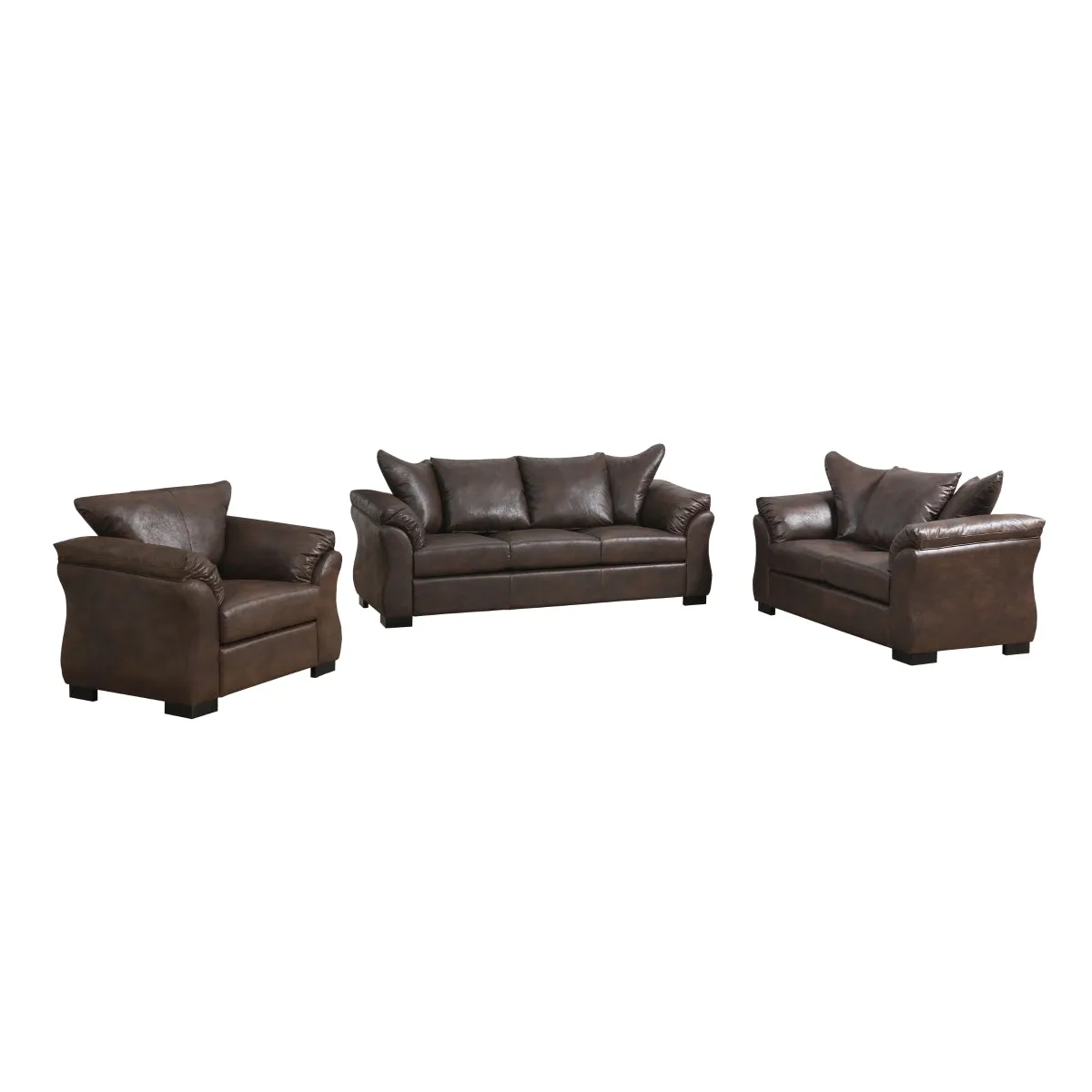 Transitional Modern Brown Microfiber Chair with Removable Cushions