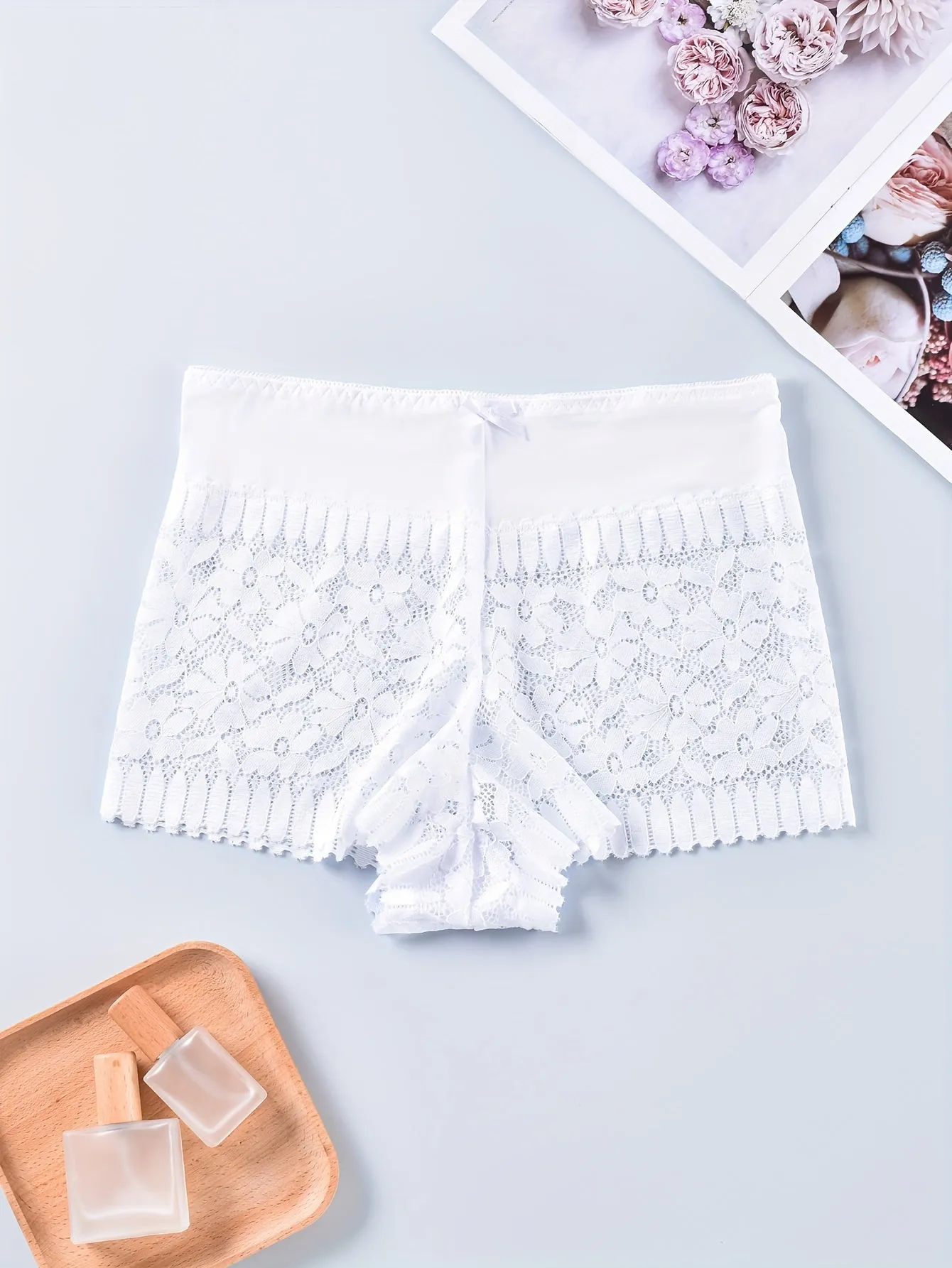 Ultimate Comfort Lace Stitching Boyshort Panties for Womens Lingerie