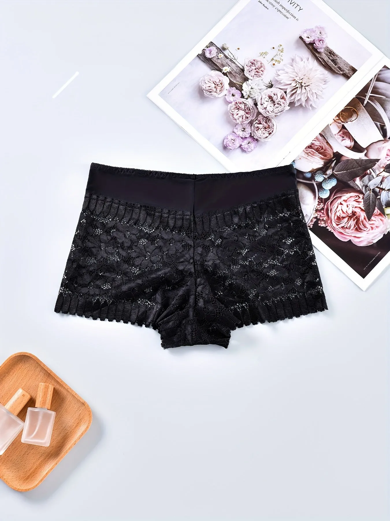 Ultimate Comfort Lace Stitching Boyshort Panties for Womens Lingerie