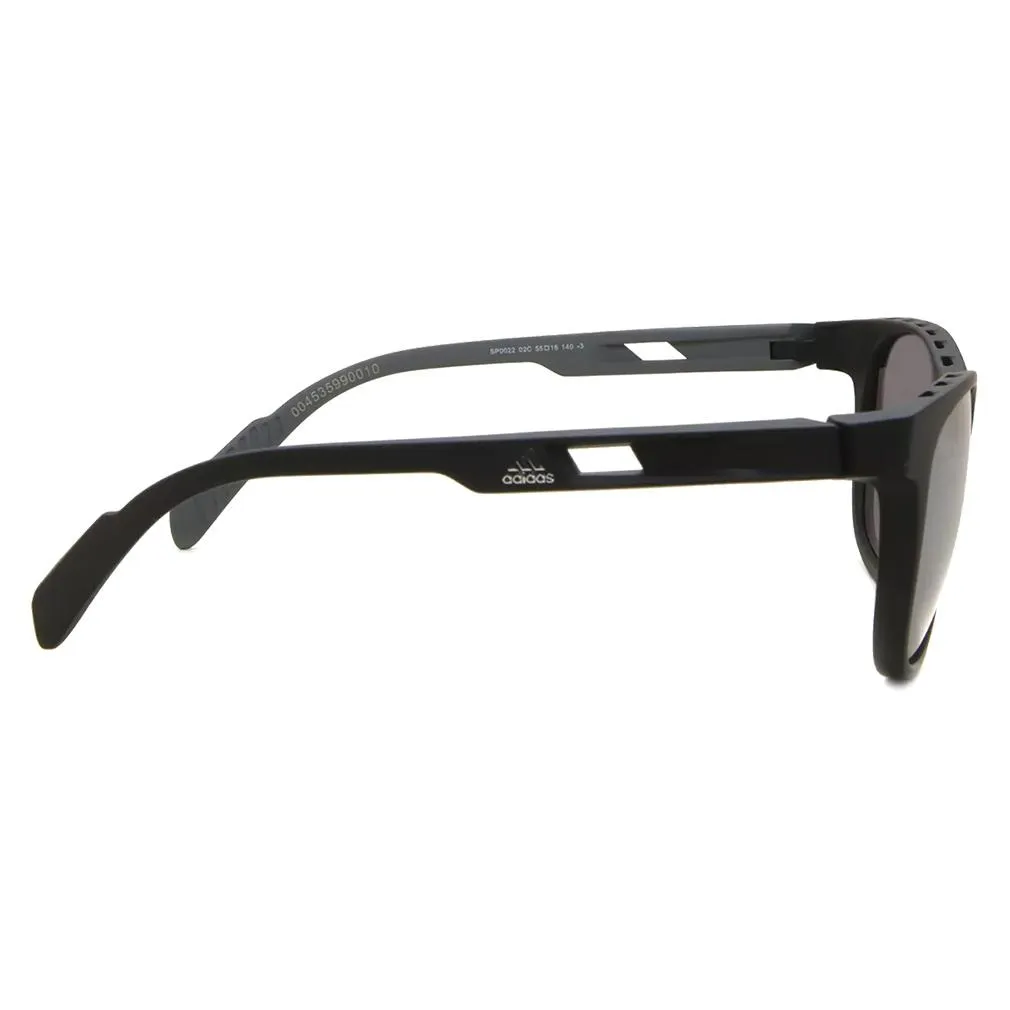 Unisex Active Mirror Sunglasses Matte Black and Smoke