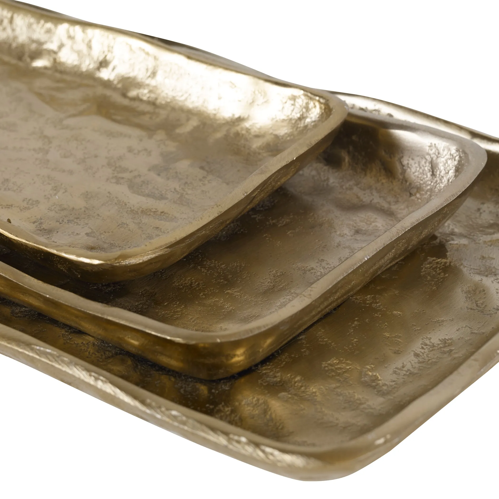 Uttermost Artisan Antique Gold Trays, S/3