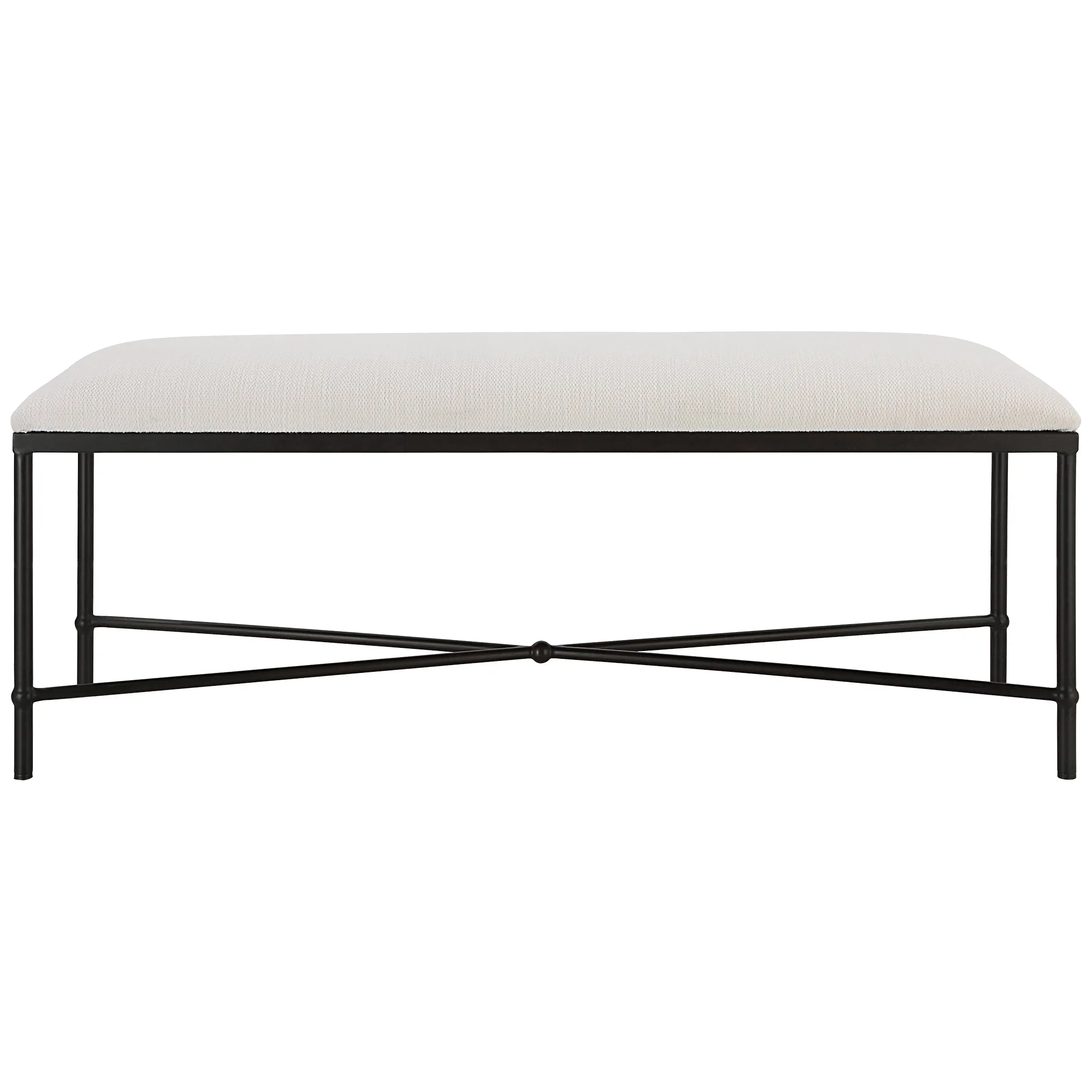 Uttermost Avenham Black Framed Bench