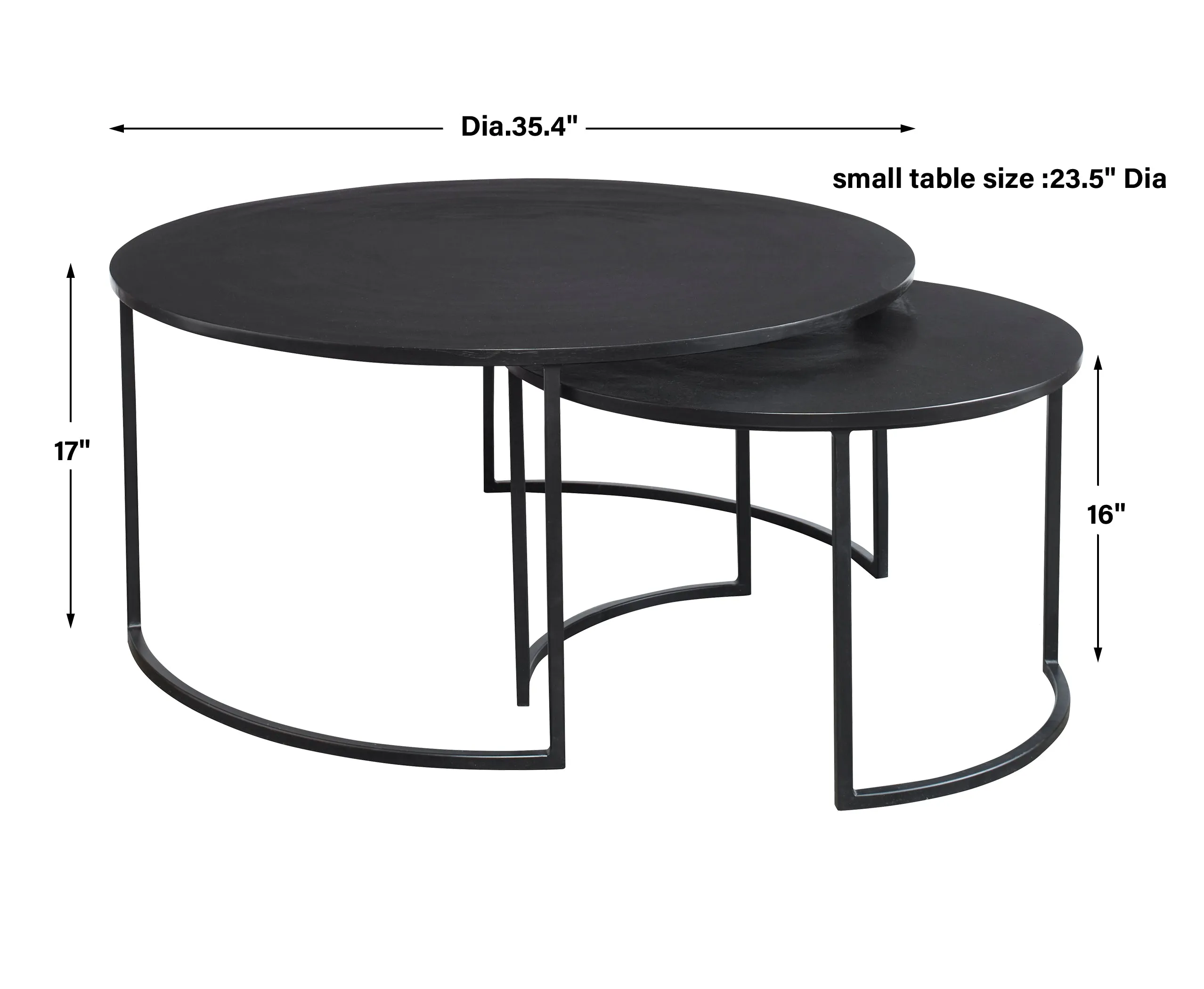 Uttermost Barnette Modern Nesting Coffee Tables S/2