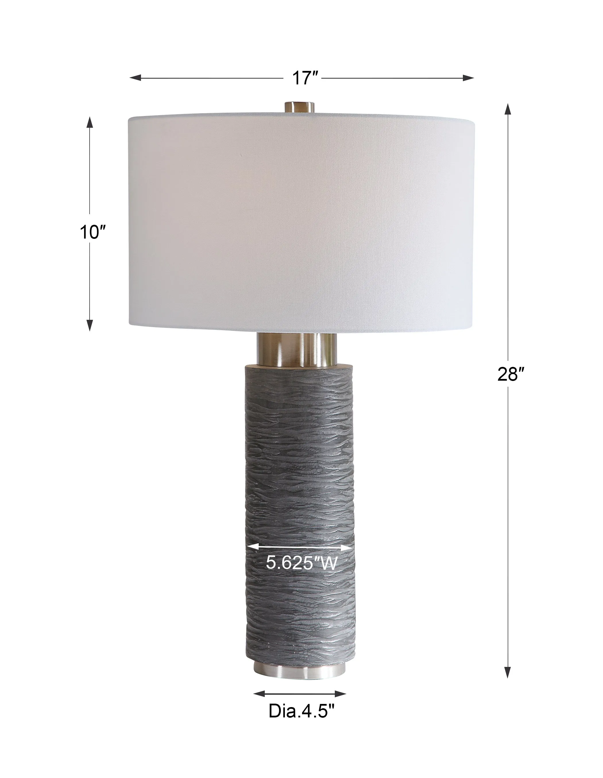 Uttermost Strathmore Stone Gray Table Lamp