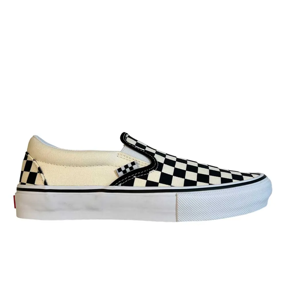 Vans Skate Slip On Checkerboard Black Off White Canvas