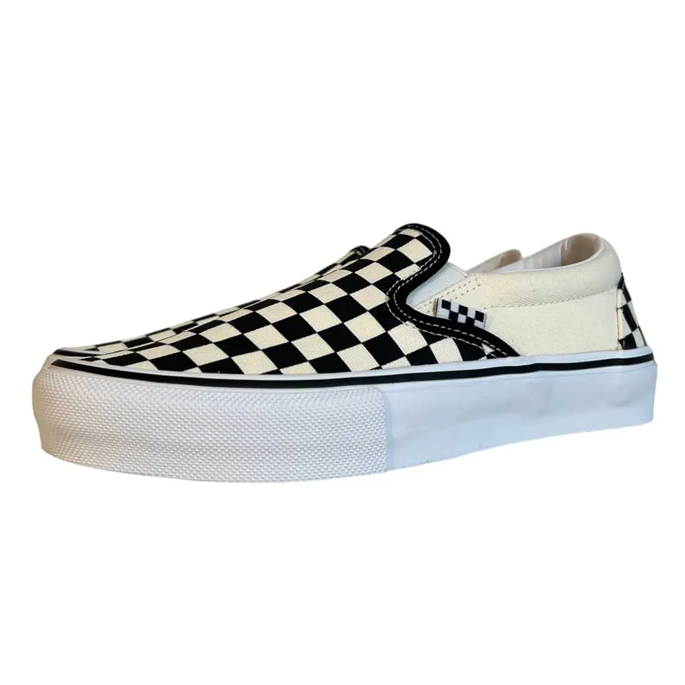 Vans Skate Slip On Checkerboard Black Off White Canvas