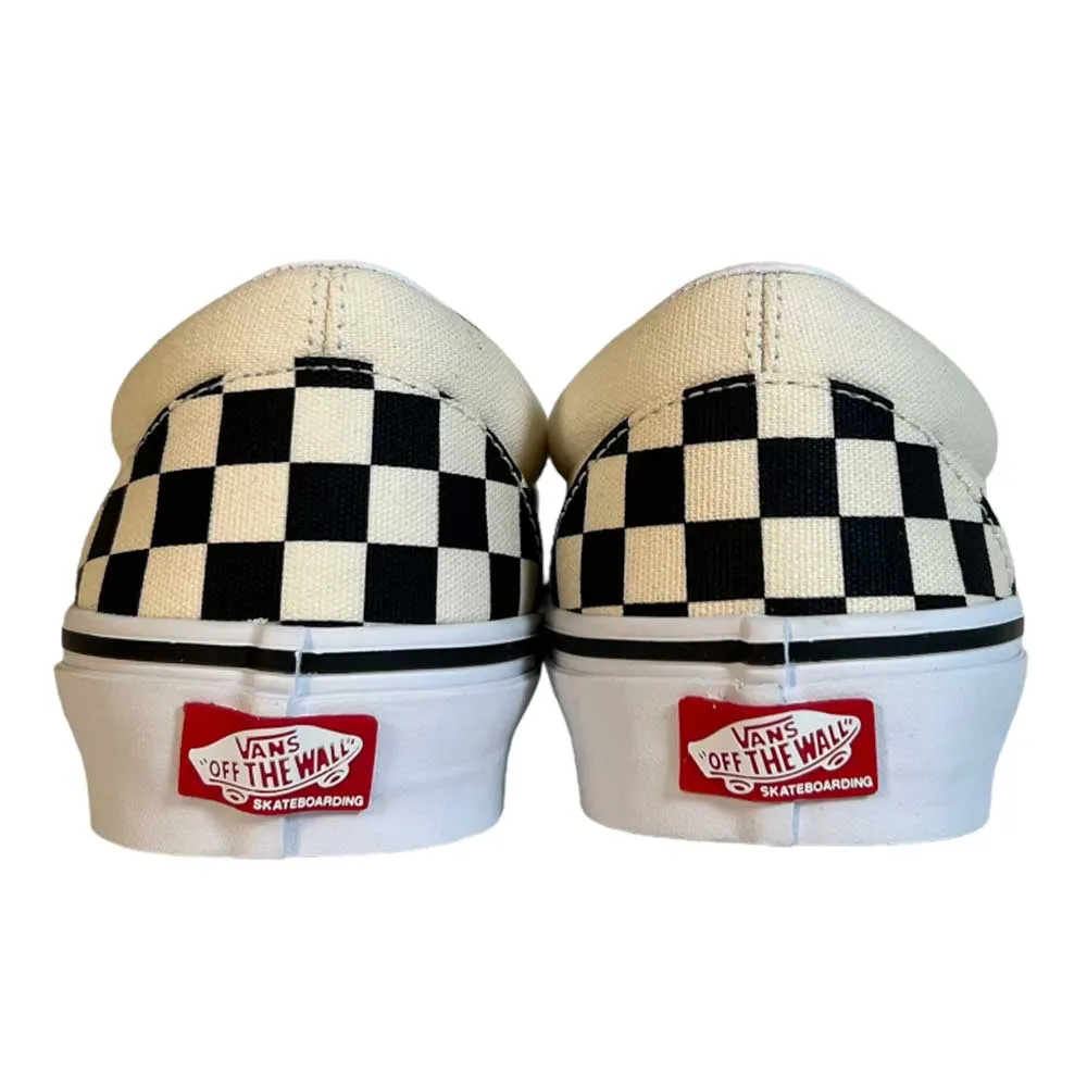 Vans Skate Slip On Checkerboard Black Off White Canvas