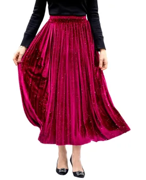 Velvet Sparkle Maxi Skirt