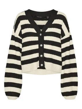 Vmelya Ls V-neck Cardigan Ga Boo - Zwart Dessin