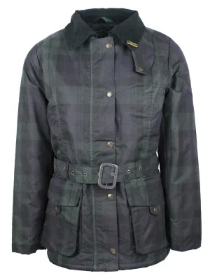 W306 - Womens Tartan Kensington Wax Jacket - BLACKWATCH