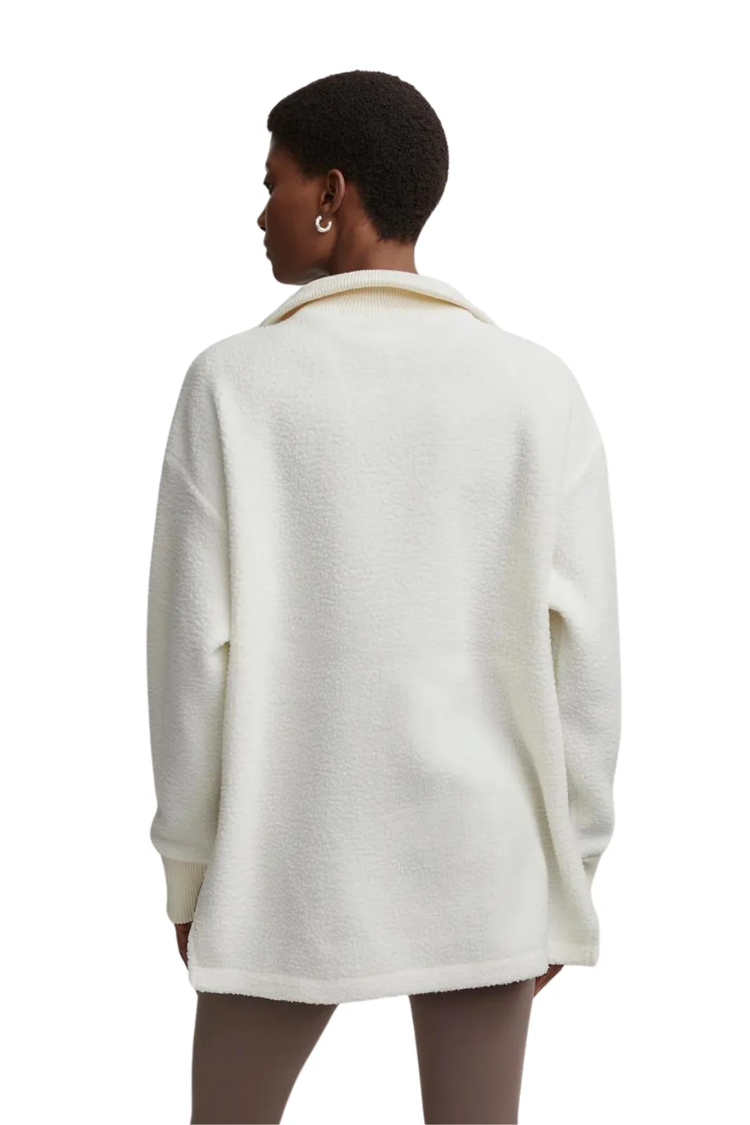 Wallace Half Zip Fleece, Egret