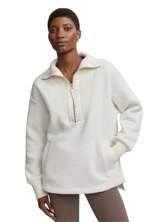 Wallace Half Zip Fleece, Egret