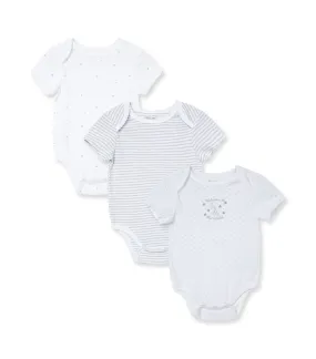 Welcome World 3-pack Bodysuit White Print