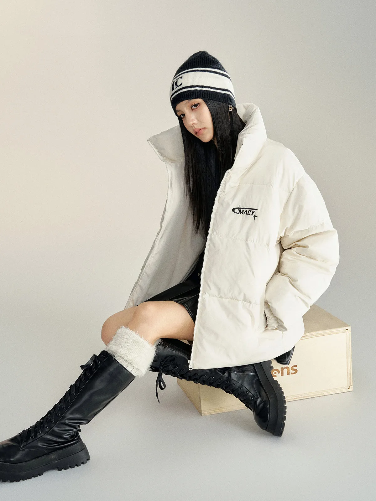 Windproof Puffer Coat