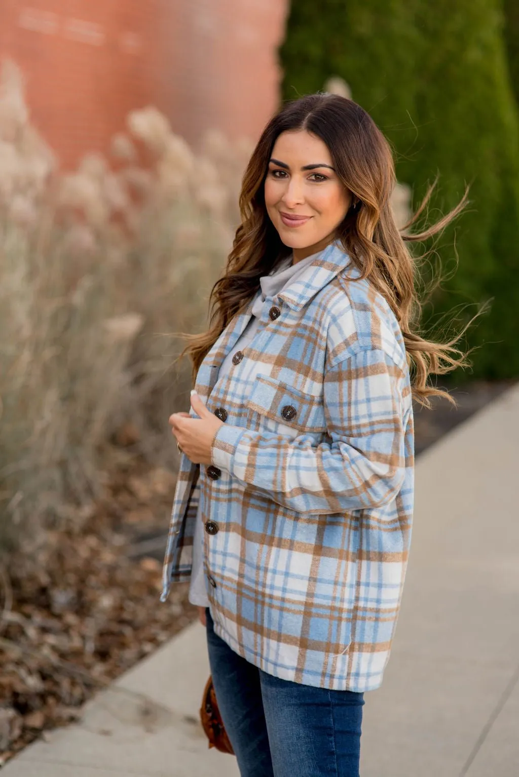 Winter Blues Plaid Shacket