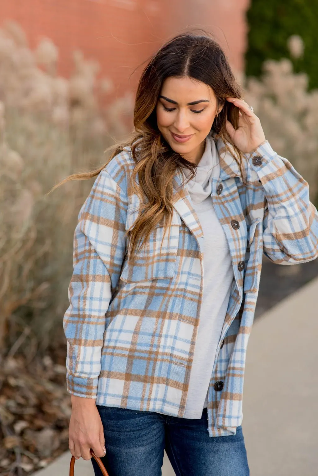 Winter Blues Plaid Shacket