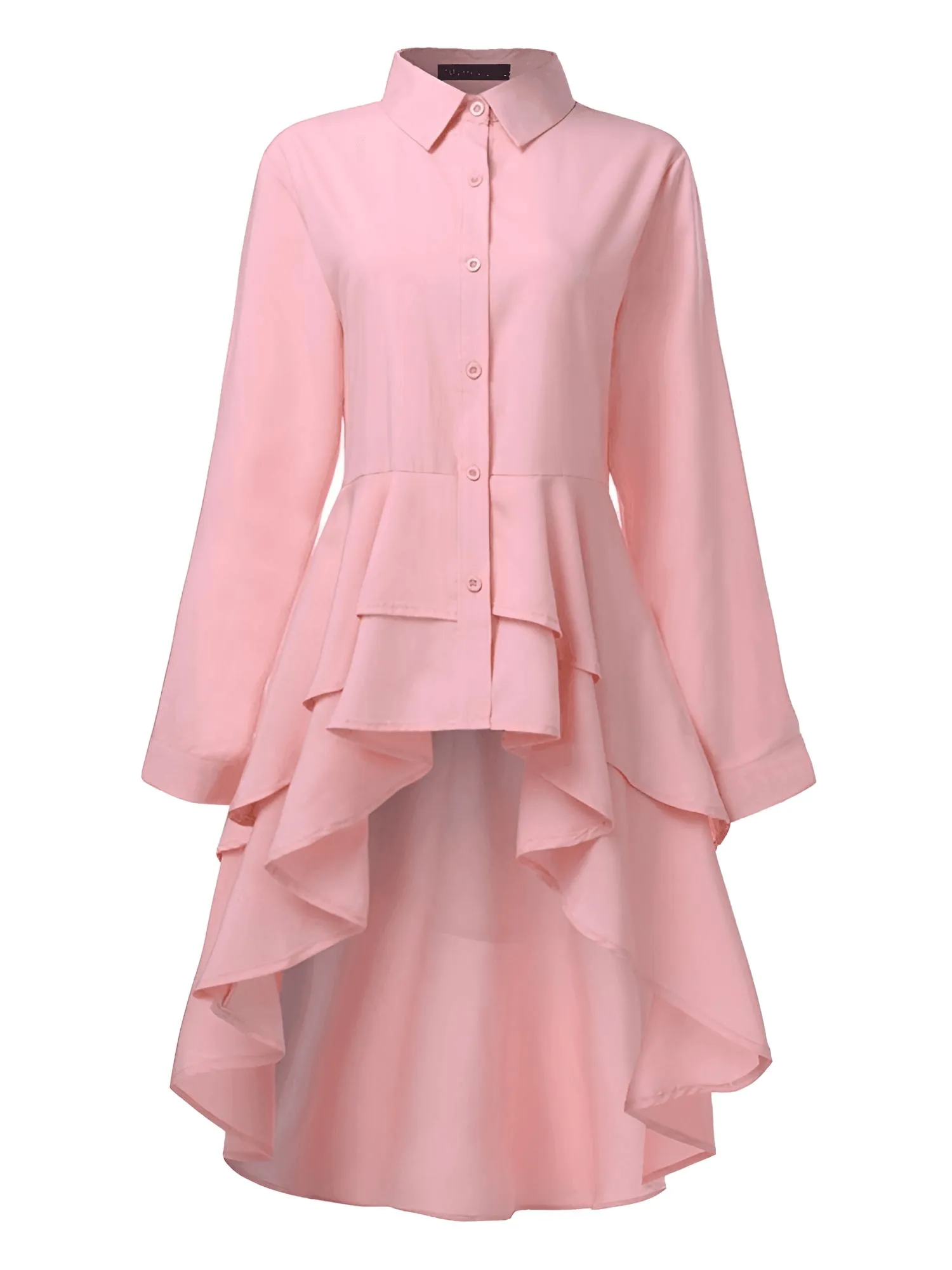 Women's Elegant Ruffle Hem Shirt