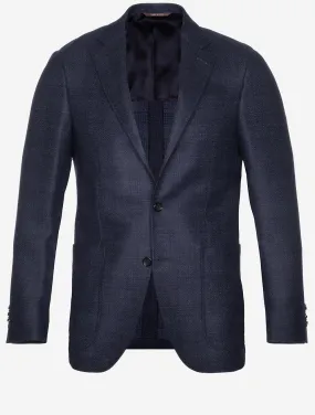 Wool Silk Cashmere Jacket Navy