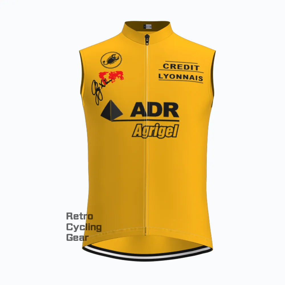 Yellow-ADR Retro Cycling Vest