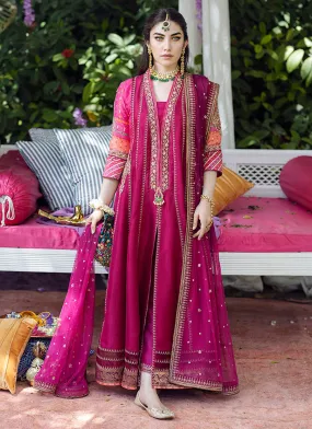 Zareen Fuchsia Kalidaar and Dupatta